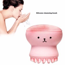 Lovely Cute Animal Small Octopus Shape Silicone Facial Cleaning Brush Deep Pore Cleaning Exfoliator Face Washing Brush 2024 - buy cheap