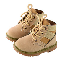 Zapatos informales suaves para niños pequeños, botas individuales de cuero para niñas y niños, botas Martin a la moda, A945, novedad 2024 - compra barato