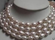 Collar de perlas blancas alargthen de 9-10mm perlas arroz cultivadas Akoya piedras naturales joyería de moda 80 ''precio al por mayor 2024 - compra barato