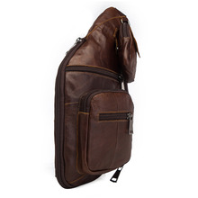 Hot Sale Men Original Leather Casual Fashion Chest Sling Bag 10" Tablet Design Travel One Shoulder Bag Crossbody Bag Male 3080 2024 - buy cheap
