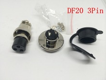 1 Set Metal Flange 20mm Head GX20-3 3Pin Male Aviation Plug Connector DF20 2024 - buy cheap