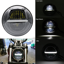 Farol de motocicleta redondo com led para harley wide glide, xl1200x, fxdx, segundos, led, 5, 7/8 ", 5.75 2024 - compre barato
