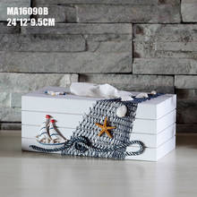 Средиземноморская стильная тканевая коробка для хранения креативная домашняя декоративная коробка для хранения деревянных салфеток 2024 - купить недорого