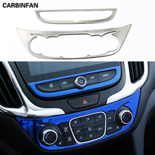 Stainless Steel Interior Air Condition Adjustment + Button Cover Trim 2pcs/Set For Chevrolet Equinox 2018 2024 - buy cheap