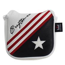 Craftsman Golf Square Putter Headcover for heel shafted putter club Black White Red Stripes USA Star 2024 - buy cheap