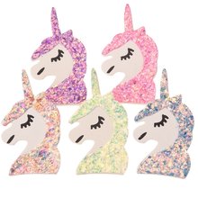 150PCS 1.5inch unicorn Party Accessories  Boutique unicorn Hair Accessories No Hairclip Barrette  Hair bows for Headband 2024 - buy cheap