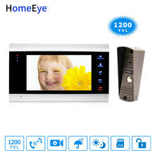 Видеодомофон HomeEye с 7-дюймовым звонком, система контроля доступа для дома, система обнаружения движения, несколько языков, меню OSD, сенсорная кнопка 2024 - купить недорого