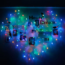 2M x 1.5m Heart pendant Heart Shape LED String Holiday Light Christmas Wedding Decoration Curtain lights 2024 - buy cheap