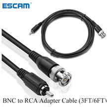 BNC to RCA Adapter Cable (3FT/6FT) BNC Male To RCA Male RG59U Coaxial Connector for Security CCTV Analog camera DVR Systems 2024 - buy cheap