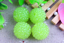 Kwoi vita Jelly  Lime Clear Resin Rhinestone Ball  beads Wholesales  AAA Quality 20mm Chunky 100pcs/lotfor Kids Girl  Jewelry 2024 - buy cheap