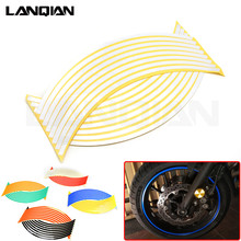 7 Colors Motorcycle/Car/bicycle Styling Wheel Hub Rim Stripe Reflective Decal Stickers Safety Reflector Motorbike Accessories 2024 - buy cheap