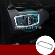 Guarnição para interruptor de farol automotivo, acessório de aço inoxidável com acabamento de botão para bmw x2 f39 2014-2019, 1 peça 2024 - compre barato