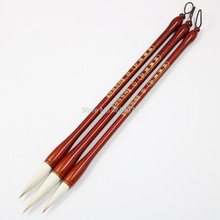 3Pcs Multiple Hairs Chinese Writing Pen Red Calligraphy Brush Set Small Regular Script bursh For Art Drawing Painting Supplies 2024 - buy cheap