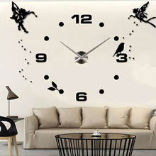 3D DIY Digital Wall Clock Modern Angel Large Clock Acrylic Silent Big Self adhesive Wall Clocks for Living Room Kitchen Decor 2024 - buy cheap