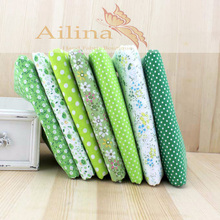 Thin Cotton Patchwork Fabric For Sewing Scrapbook Fabric Fat Quarters Fabric For Quilt Sewing Model 50 * 50 cm Green 7 pcs 2024 - buy cheap