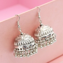 Bohemain Antique Ethnic Alloy Indian Jhumka Small Bells Tassel Drop Earrings for Women Turkish Tribal Gypsy Jewelry Gift 2024 - buy cheap