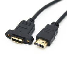 HDMI Cable Male to Female Host Case Panel Mount Screw Cable Cord Cable 1.4 Male to Female 2024 - buy cheap