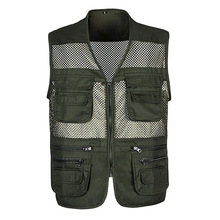Vest XL-3XL New Male Casual Thin Breathable Sleeveless Jacket Mens Multi Pocket Reporter 2024 - buy cheap