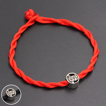 Pulsera de cuerda hecha a mano para hombre y mujer, brazalete de cuerda de hilo rojo de la suerte, con abalorios de notas musicales, 4mm, 2020 2024 - compra barato