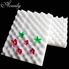 Aomily 2 unids/set de secado de Fondant flor torta espuma seca esponja almohadillas torta molde para la cocina repostería DIY Sugarcraft Decoración 2024 - compra barato