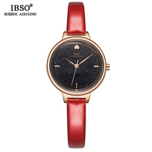 IBSO 10 MM reloj de pulsera de cuero fino para mujer relojes creativos para mujer reloj femenino 2019 nuevo reloj de cuarzo femenino de lujo #8692 2024 - compra barato