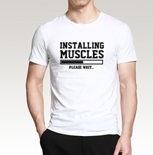 Забавная Мужская футболка с принтом устанавливающих мышцы, летняя новая повседневная хипстерская футболка из 100% хлопка, высококачественные топы, футболки в стиле хип-хоп 2024 - купить недорого