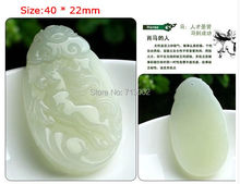 Natural milky Jade Jadeite Horse Pendant Amulet Ornaments Chinese zodiac Lucky Animal 2024 - buy cheap
