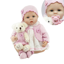 NPK Boneca Reborn 22 дюйма Мягкая силиконовая виниловая кукла 55 см Reborn Baby Doll новорожденная девочка Bebes Reborn Dolls 2024 - купить недорого