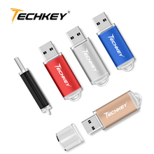 TECHKEY USB Flash Drive 128GB pen drive 64GB pendrive 32GB 16GB thumb drive 4GB micro cle memoria usb memory stick gift u disk 2024 - buy cheap