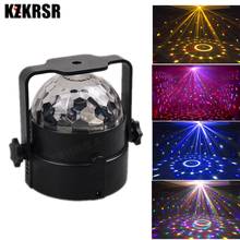 KZKRSR Voice Control RGB LED Stage Lamps Crystal Magic Ball Laser Projector Disco Stage Effect Light 100-240V EU/US Plug 2024 - buy cheap
