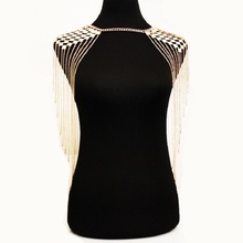 Fashion women shiny body necklace bra body Jewelry sexy bikini accessories necklace jewelry 2024 - buy cheap