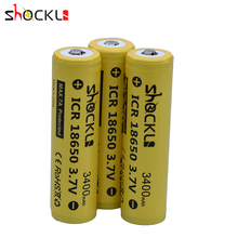 Bateria recarregável de li-íon com proteção a impacto, bateria 18650, 3.7v, 18650 mah, 3400mah, pcb, lanterna, lâmpada led 2024 - compre barato