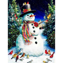 Full 5d Diy Square,Round Diamond Painting Cross Stitch -Snowman bird- 3d Embroidery Rhinestone Home Wall Sticker decor 2024 - buy cheap