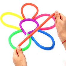 Fio autismo elástico colorido para crianças e adultos, brinquedo anti-estresse diy com corda tricotada à mão 2024 - compre barato