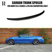 Spoiler de fibra de carbono para bmw f33 m, compatível com os modelos f33, conversível, 420i, 428i, 435i, 420d, 425d, 430d, 435d, 2014, 2015, 2016 2024 - compre barato