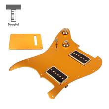 Tooyful Aluminium Alloy Guitar Pickguard HH08 Scratch Plate with Pickup Back Plate Set for ST Electric Guitar Parts Gold 2024 - buy cheap