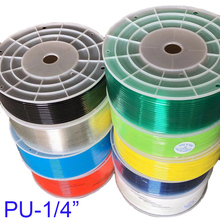 Outside diameter 1/4 inch PU-1/4 200m high quality pneumatic polyurethane TPU tubing clear blue tube green hose pipe for air 2024 - buy cheap