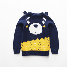 Suéter infantil de desenho animado para outono e inverno, blusão infantil de tricô com urso, pulôver para bebês, 2018 2024 - compre barato
