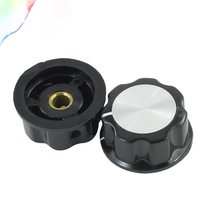 2 Pcs Skirted Knob A04 for Standard Pots Black D 30mm H 16mm Hole Diameter 6mm 2024 - buy cheap