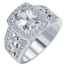 Hainon-anillos de Color negro dorado/plateado para mujer, joyería de dedo Vintage, regalo elegante de princesa verde, azul, blanco, anillo de piedra de cumpleaños 2024 - compra barato