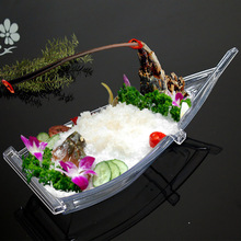 Bandeja de plástico transparente, plato de cena, plato Sashimi, bote multifuncional, dragón, salmón, contenedor, 1 ud. 2024 - compra barato