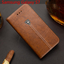 EFFLE Luxury Flip Cover Stand Card Wallet PU Leather Case For Samsung Galaxy S7 2024 - buy cheap