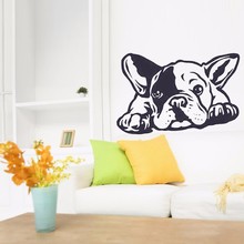 Pegatina de vinilo de Bulldog Francés para pared, decoración para el hogar, Mural, decoración para sala de estar, Y-5 2024 - compra barato