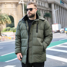 Men's Winter Large Size XL-7XL 8XL 9XL 10XL Hooded Park Warm Jacket in the Long Section Thick Loose Warm Green Coat 2024 - buy cheap