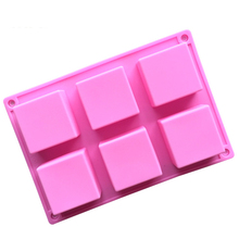 6 Cavities 3D Handmade Rectangle Square Silicone Soap Mold Chocolate Cookies Mould Cake Decorating Fondant Molds D575 2024 - buy cheap