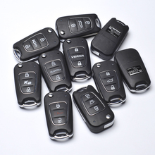 3 botones Flip remoto doble llave de reemplazo para Kia Rio Sportage K2 K3 K5 para Hyundai I30 IX35 Avante funda de llave automática Verna 2024 - compra barato