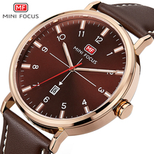 MINIFOCUS Top Luxury Brand Men's Watch Leather Strap Quartz Wristwatches Men Fashion Casual 30M Waterproof Male Clock Watches 2024 - buy cheap