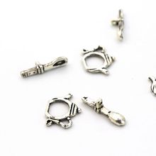 10 pairs Teapot Spoon Antique Silver Metal OT Clasp For Jewelry Making Bracelet Necklace Diy Accessories Needlework Wholesale 2024 - buy cheap