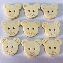 High Quality 10 Pcs Wood Sewing Button Scrapbooking Little Bear Two Holes New Dropshipping 2024 - buy cheap