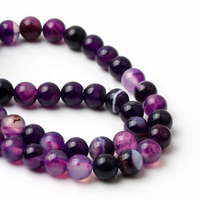 Pick Size Natural Purple Striped Onyx Quartz Stone Beads Loose Spacer Beads for DIY Bracelet&Necklace Jewelry Making 2024 - buy cheap